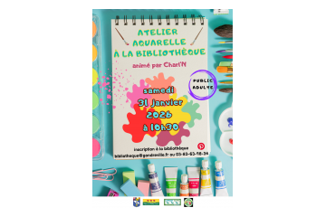 Atelier aquarelle à la bibliothèque