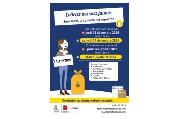 Collecte des sacs jaunes reportée