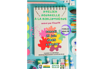 Atelier aquarelle à la bibliothèque